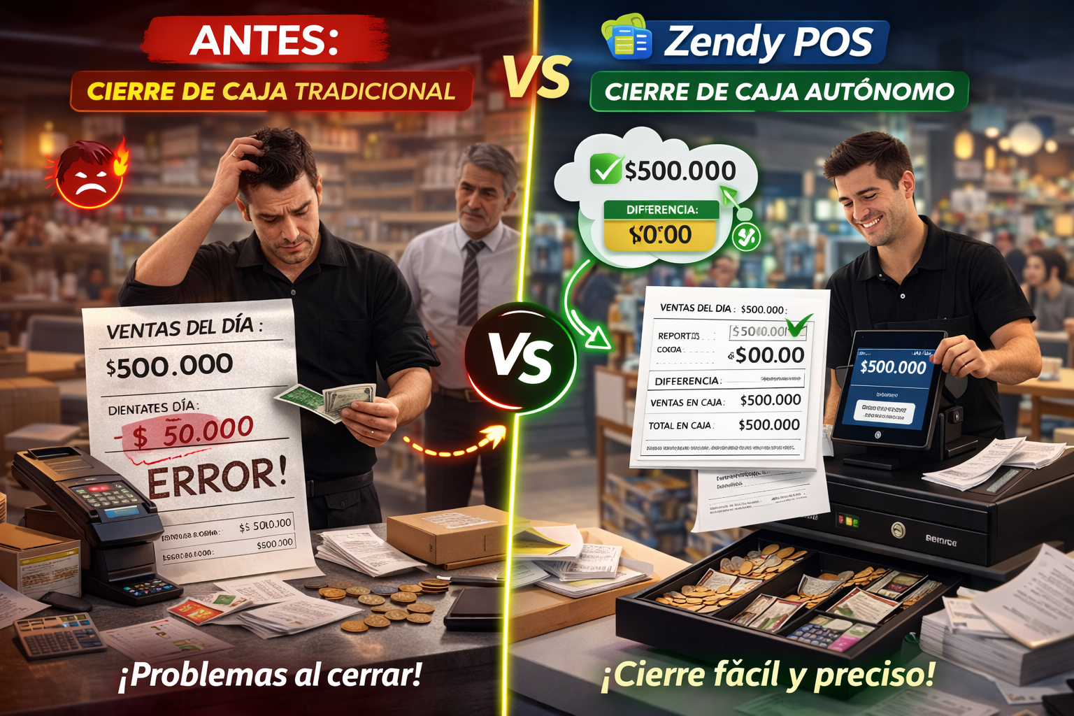 Cierre de caja autónomo ZENDY-POS